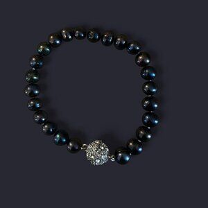Genuine Elegant Black Pearl Bracelet